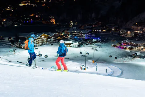 Flutlichtpiste in Saalbach