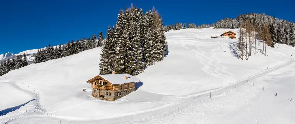Die Schönwieshütte im Skigebiet Saalbach Hinterglemm
