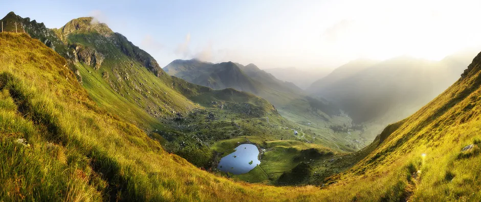 Sonnenaufgang im Wandergebiet Saalbach