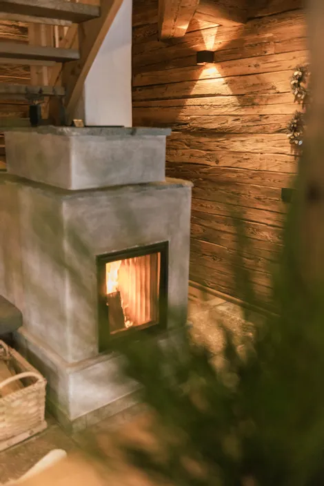 Kamin in der Schönwieshütte in Saalbach Hinterglemm